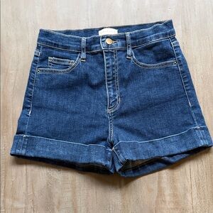 Altar'd State Blue Jean Cuffed Shorts